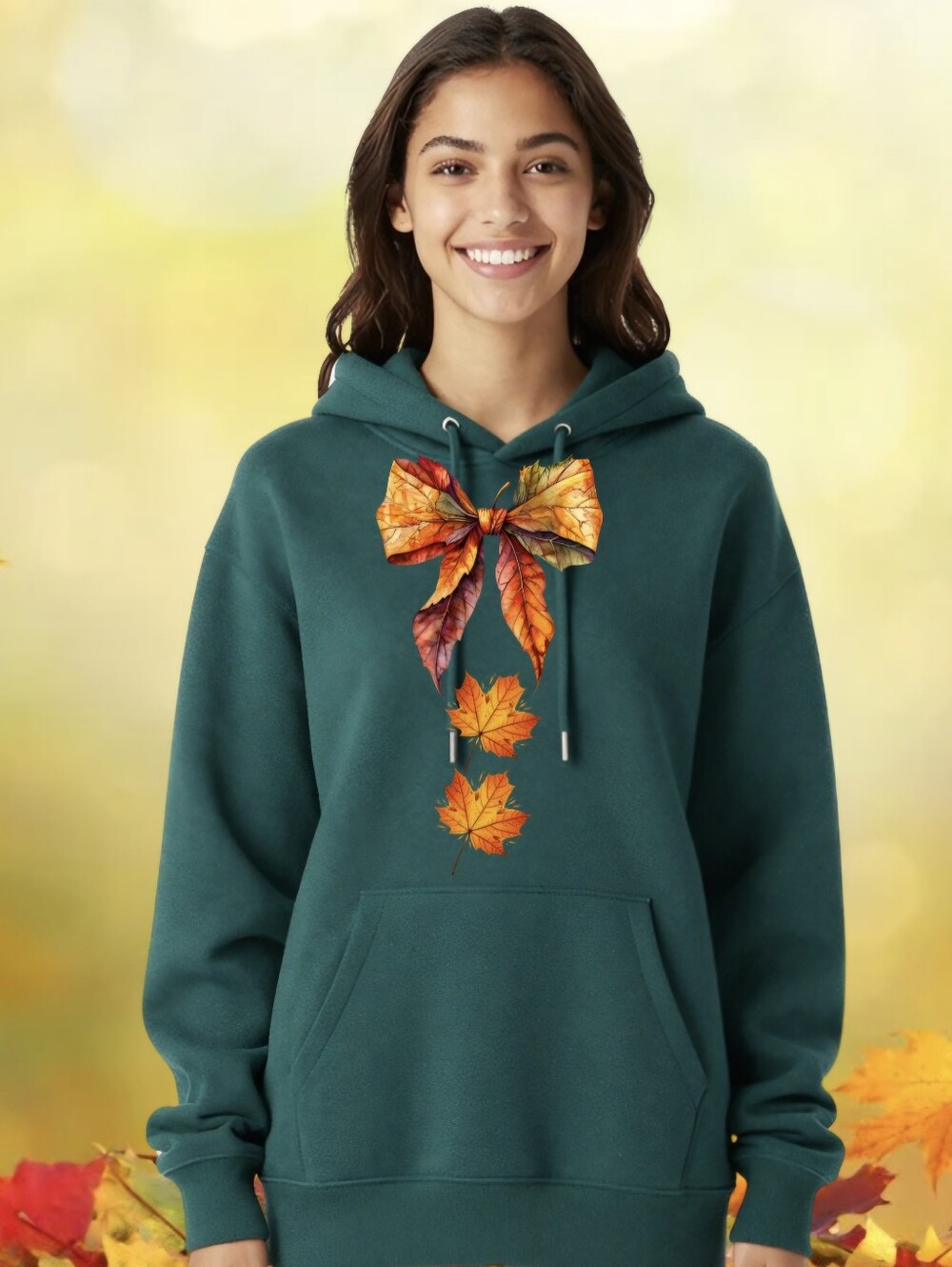 AD Golden Girl — Premium Custom Autumn Bow Hoodie Sweatshirt (Limited Edition -